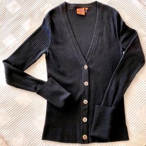 Tory Burch Marino wool cardigan.